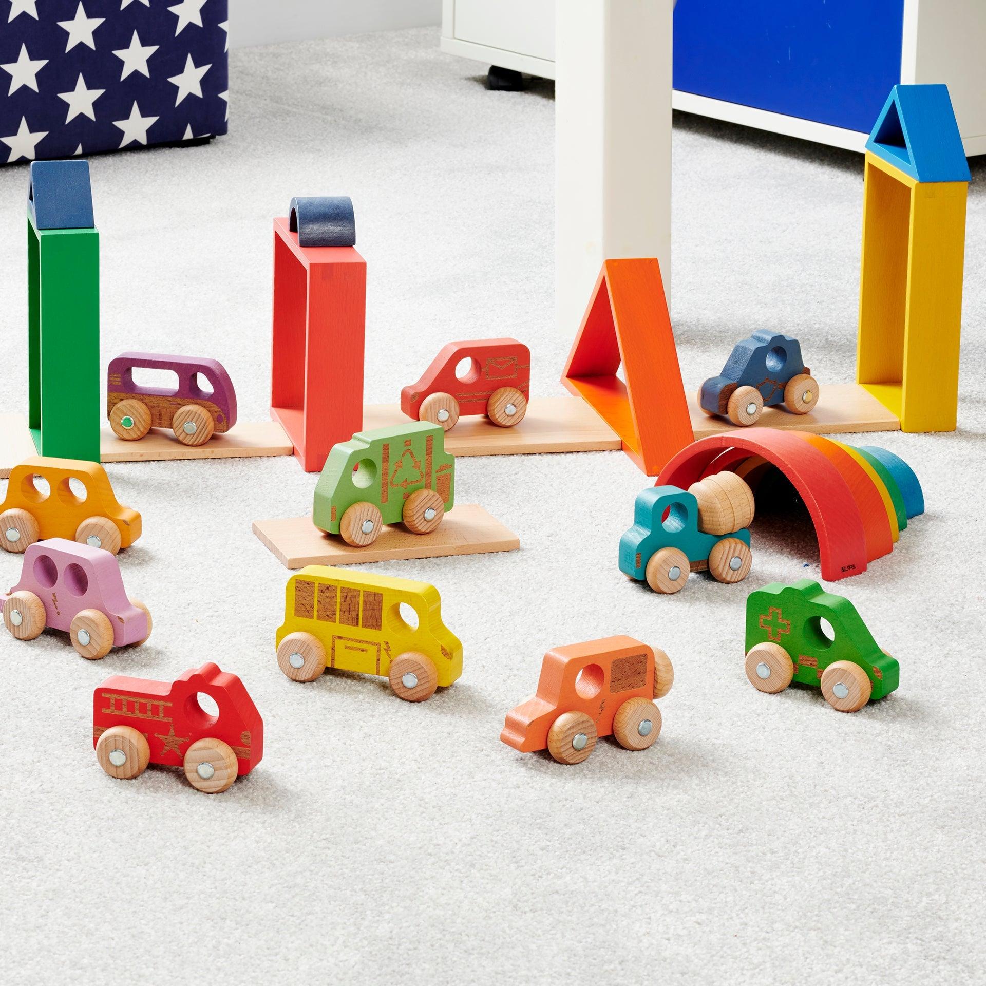 Tickit Rainbow Vehicles veicoli legno 12pz