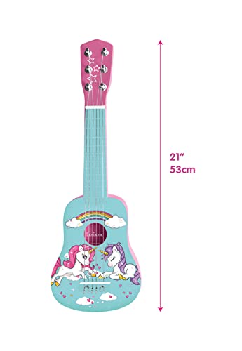 Lexibook Unicorno K205UNI chitarra bambini legno 53 cm rosa