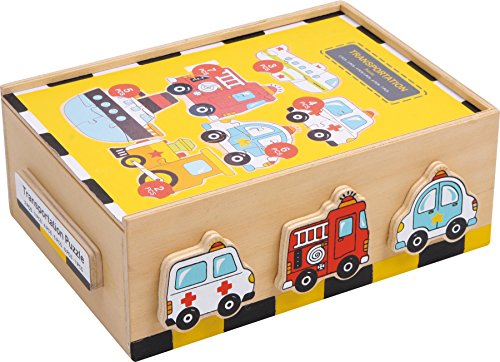 smallfoot 1591 puzzle veicoli legno 6 soggetti da 2 anni