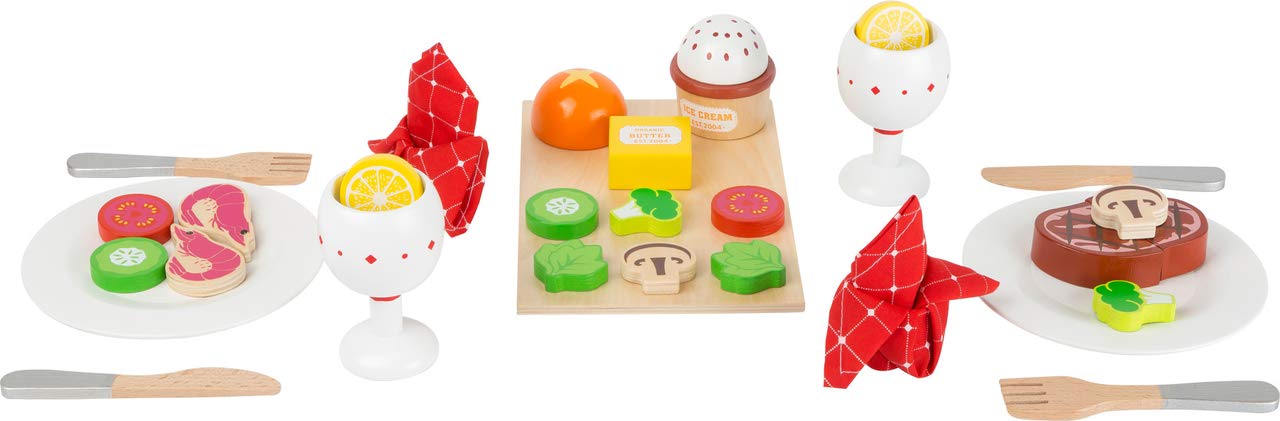 smallfoot set cena gioco cucina in legno