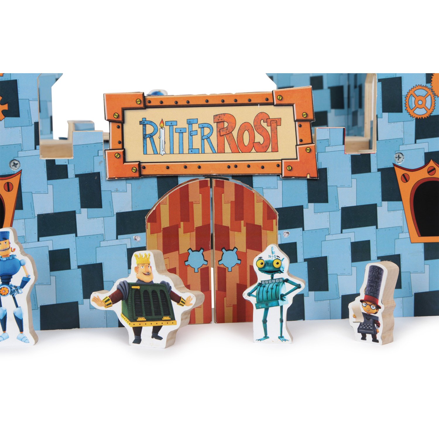 smallfoot Ritter Rost castello in legno 6 personaggi