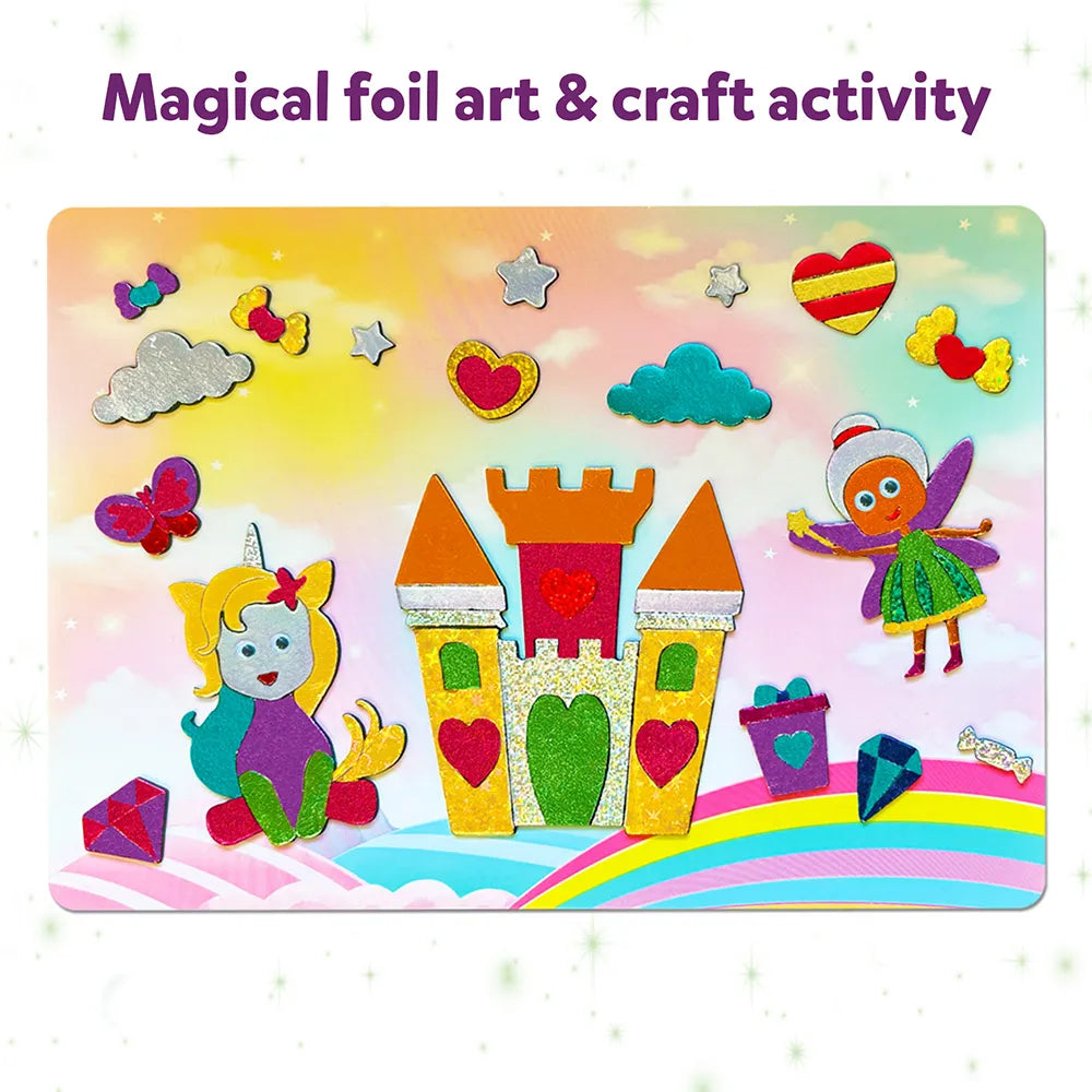 Skillmatics Foil Fun Unicorns Princesses kit 100 pezzi