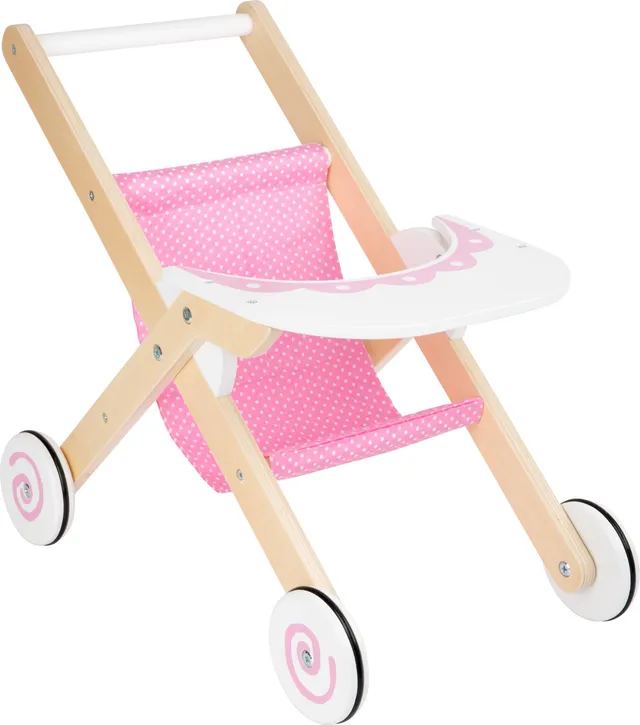 smallfoot 10741 Passeggino Bambole Legno con Tavolino
