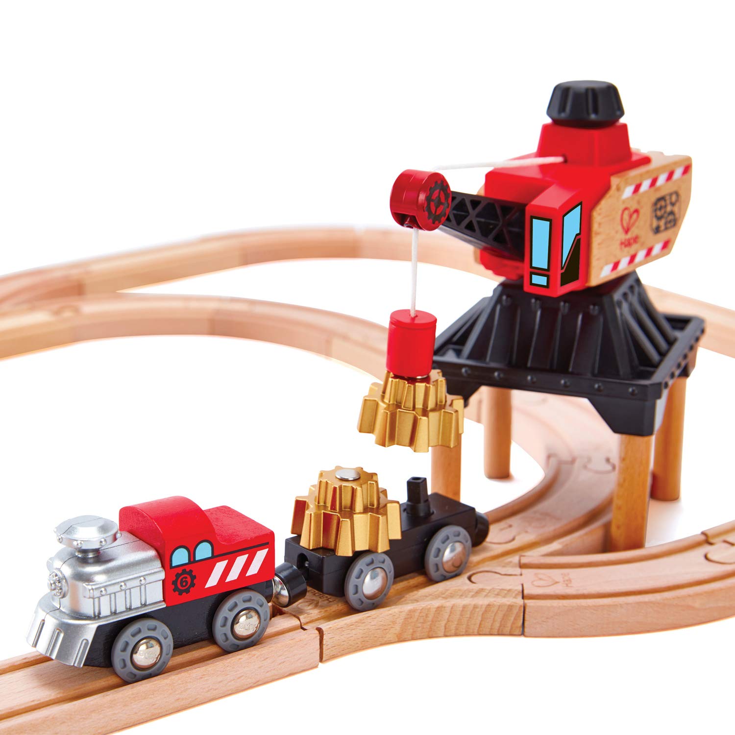 Hape E3751 Trenino Legno Ingranaggi Pista Ferroviaria