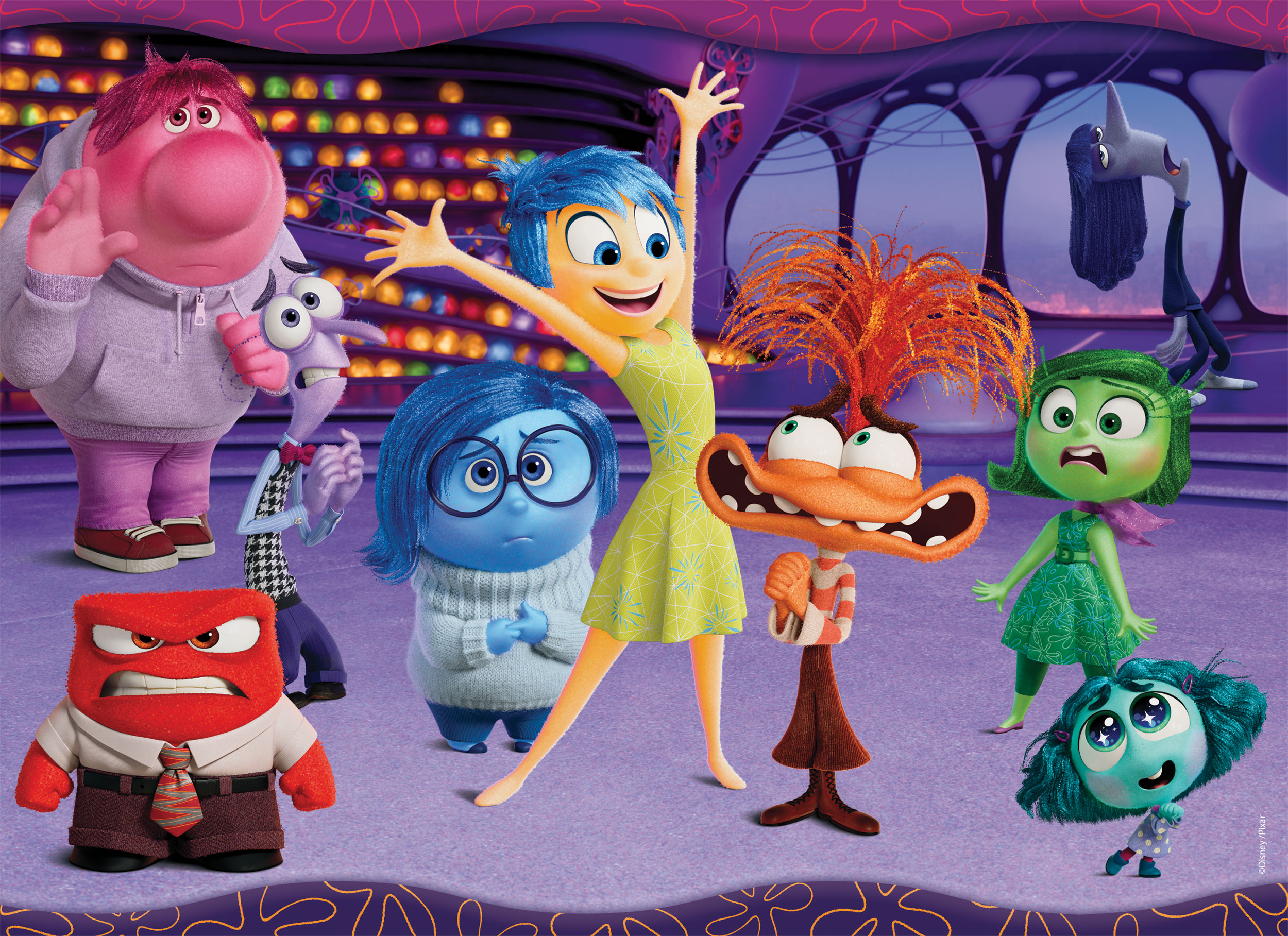 Disney Inside Out 2 Maxifloor 60 puzzle double-face da colorare