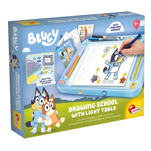 Lisciani Bluey Drawing School tavolo luminoso A4 per disegnare