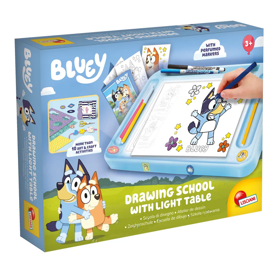 Lisciani Bluey Drawing School tavolo luminoso A4 per disegnare