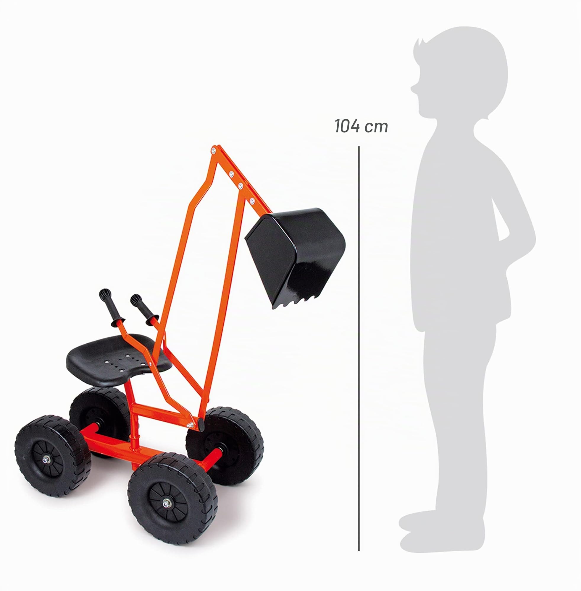 smallfoot escavatore con ruote ruspa sabbia metallo 360°