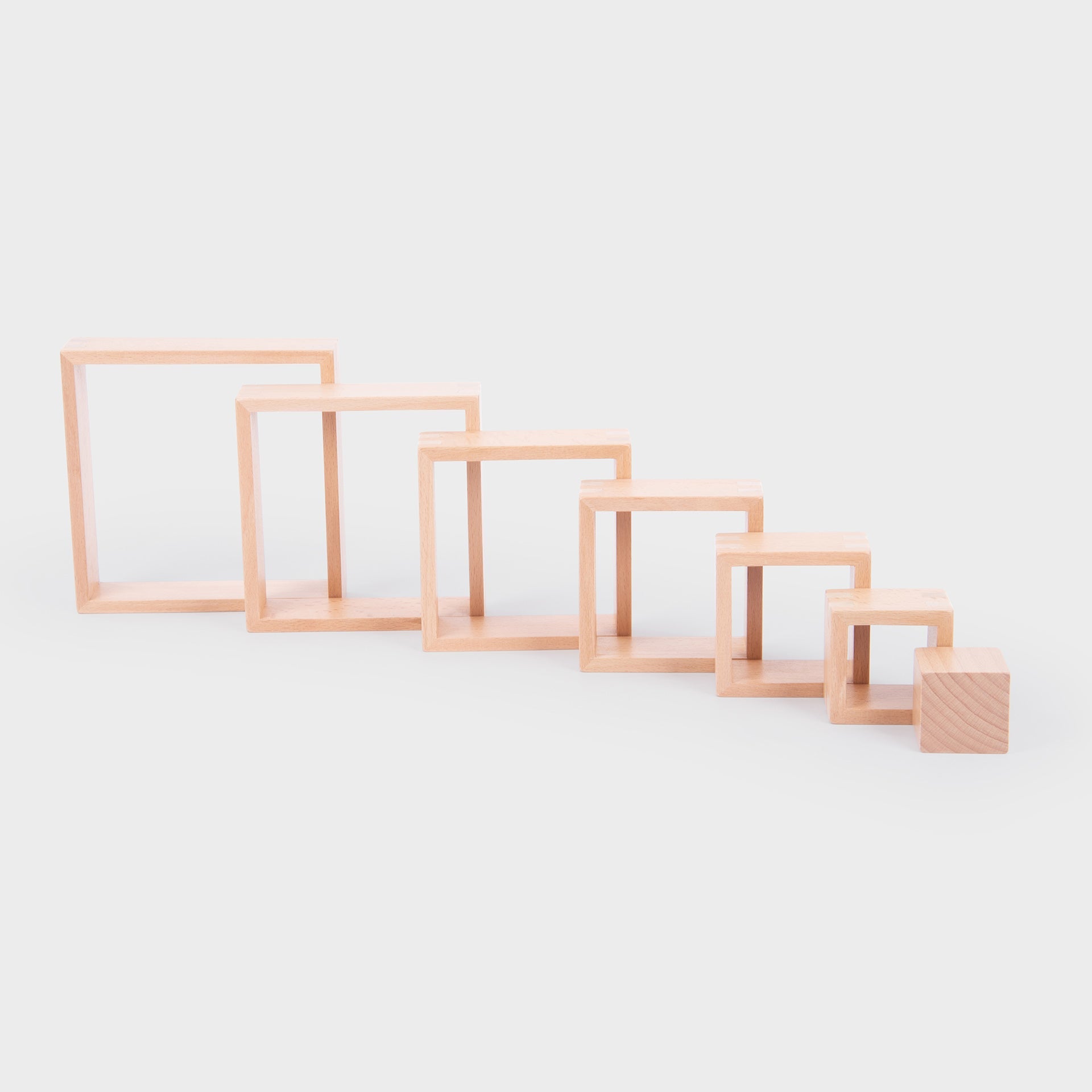 Tickit Natural Architect Squares cubi legno 7 pezzi