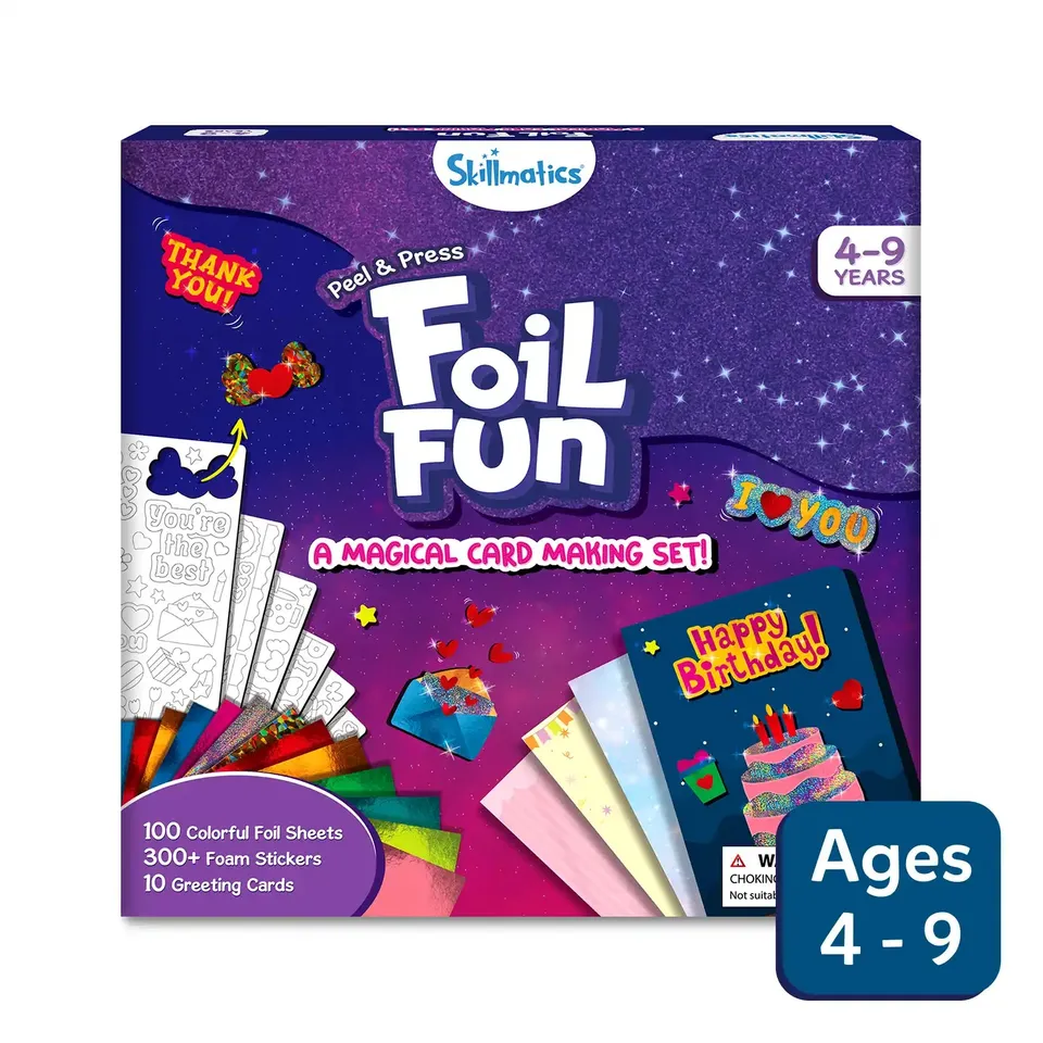 Skillmatics Foil Fun Card Making Set kit biglietti 10 pezzi