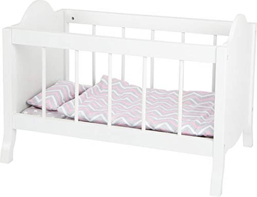smallfoot lettino per bambole in legno bianco 47 cm