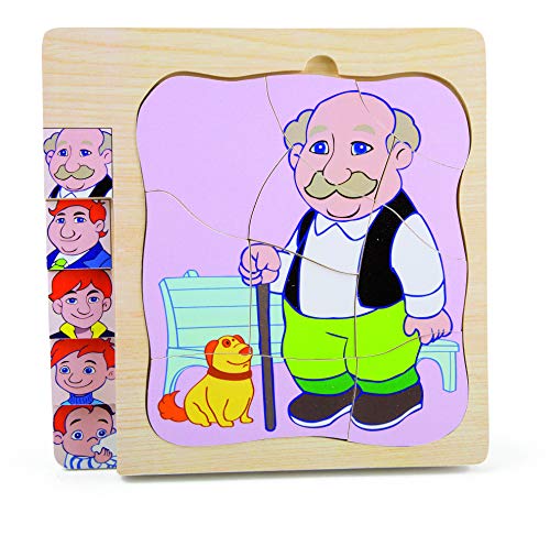 smallfoot 11029 puzzle a strati legno vita del nonno