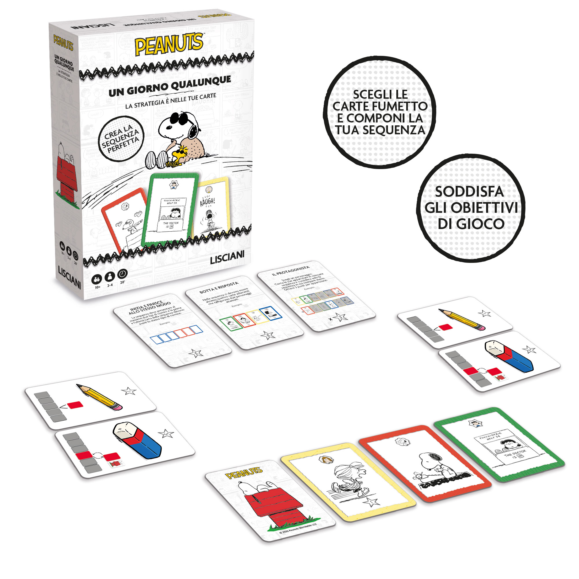 Lisciani Peanuts Un Giorno Qualunque gioco di carte 10 anni
