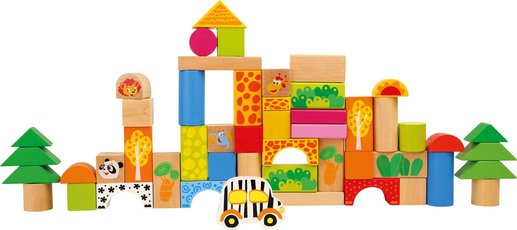 smallfoot Zoo cubetti costruzioni legno 50 pezzi animali