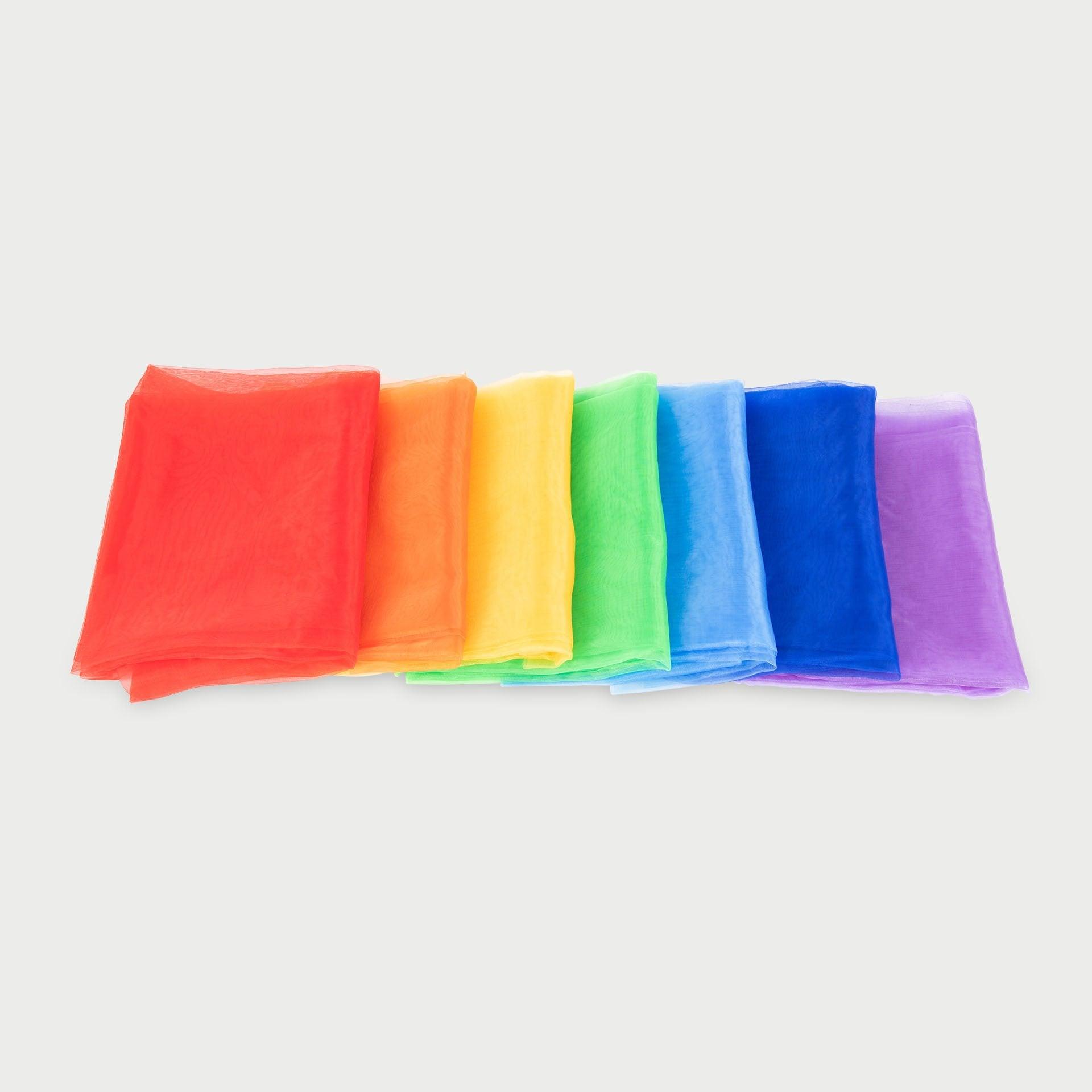 Tickit Rainbow Organza teli sensoriali arcobaleno 7 pezzi