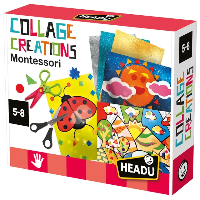 Headu Collage Creations kit collage creativo 5-8 anni