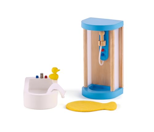 Hape Bagno con Doccia Mobili Casa Bambole Legno