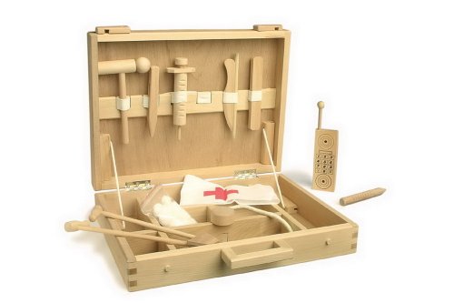small foot 4602 valigetta dottore legno bambini