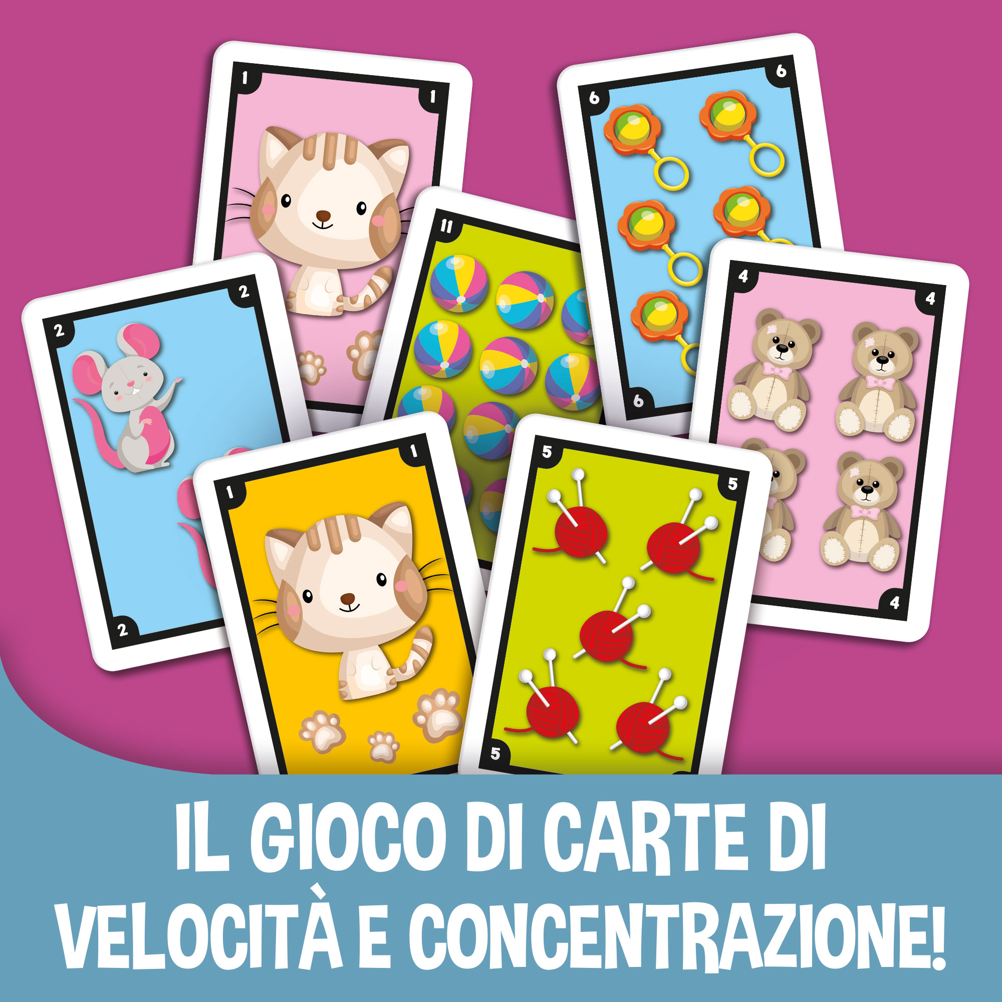Lisciani Ludoteca Gatto Piglia Tutto gioco carte bambini
