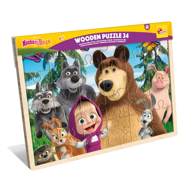 Masha Wooden Puzzle 24 puzzle legno 24 pezzi grandi