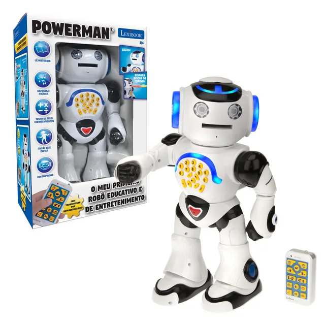 Lexibook Powerman robot educativo bianco luci e suoni