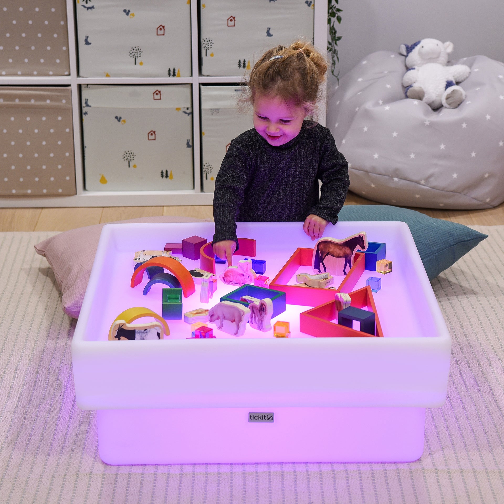 Tickit Discovery Glow Square tavolo luminoso sensoriale