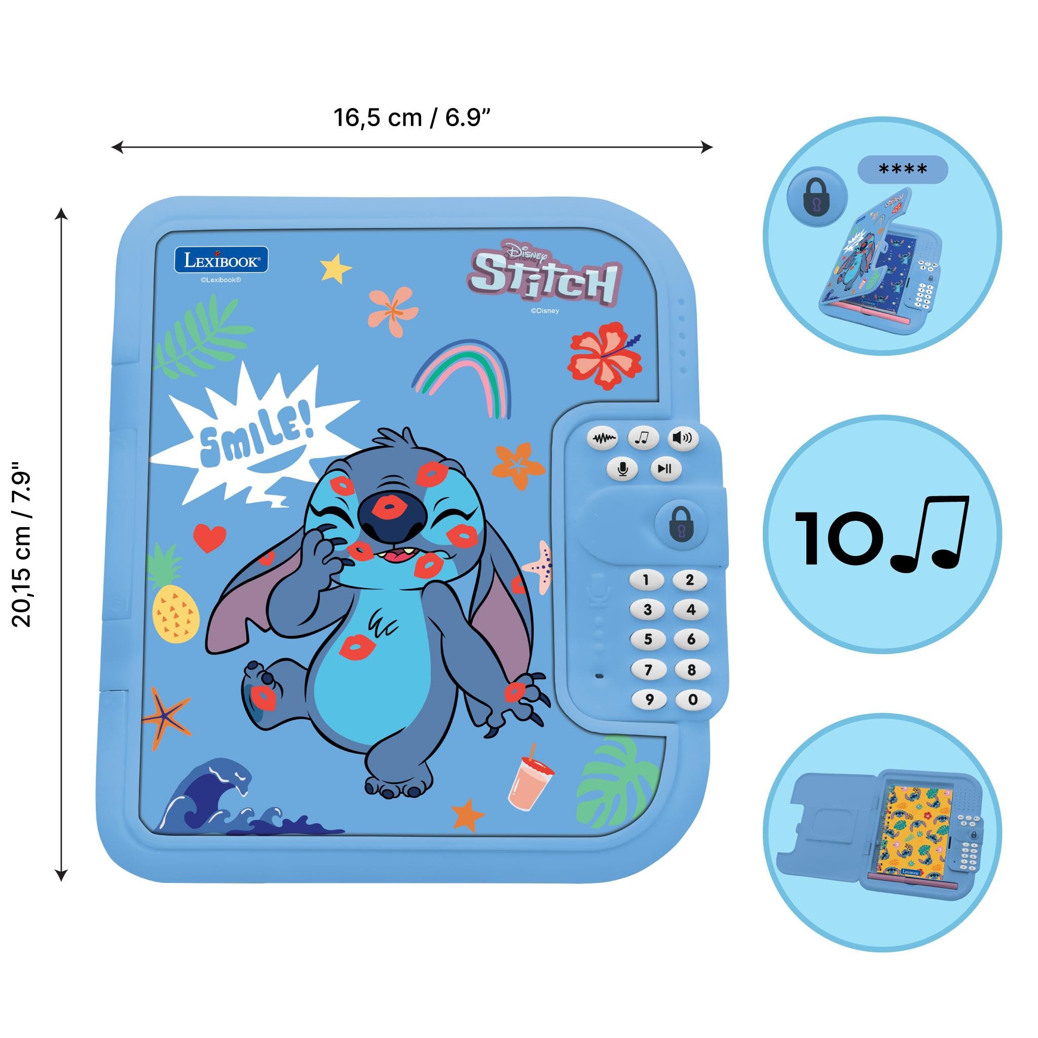 Lexibook Stitch SD50DLXB diario elettronico blu