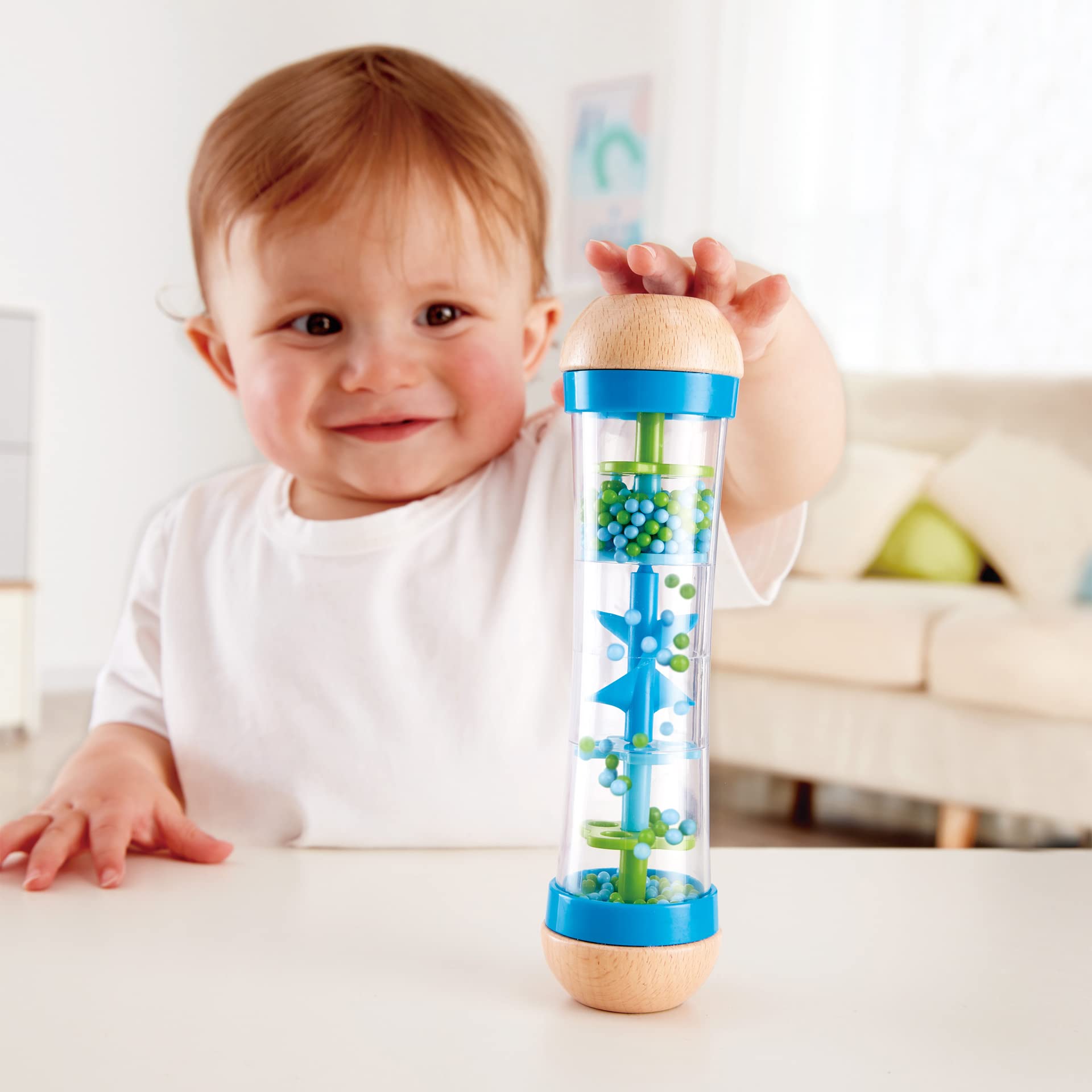 Hape Cascata di Perline bastone pioggia blu neonati
