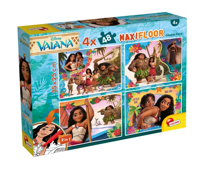 Lisciani Disney Maxifloor 4x48 puzzle Oceania 2 double-face