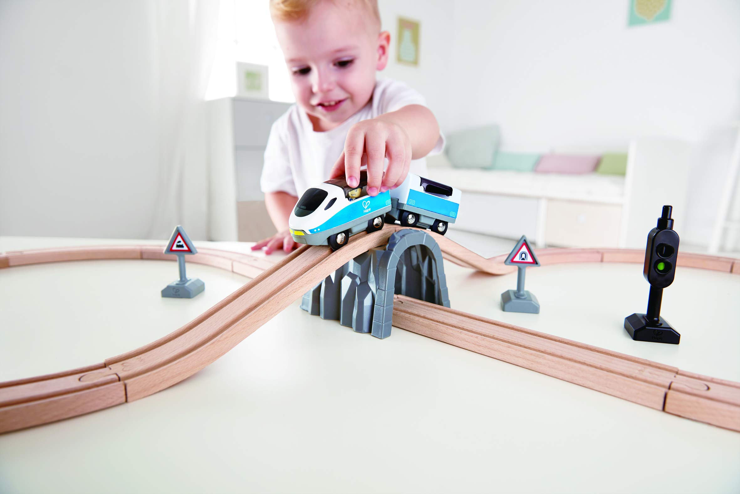 Hape Set Treno Passeggeri trenino legno pista a 8