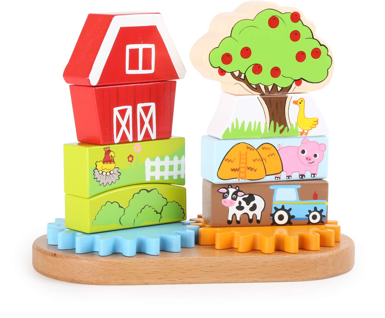 smallfoot 10051 Fattoria puzzle incastro legno motricità