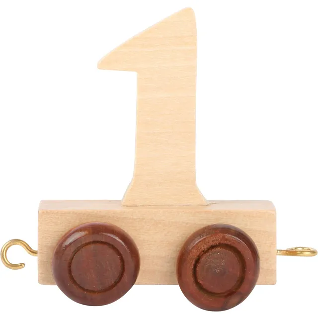 smallfoot 10553 Trenino in Legno Numero 1 Naturale