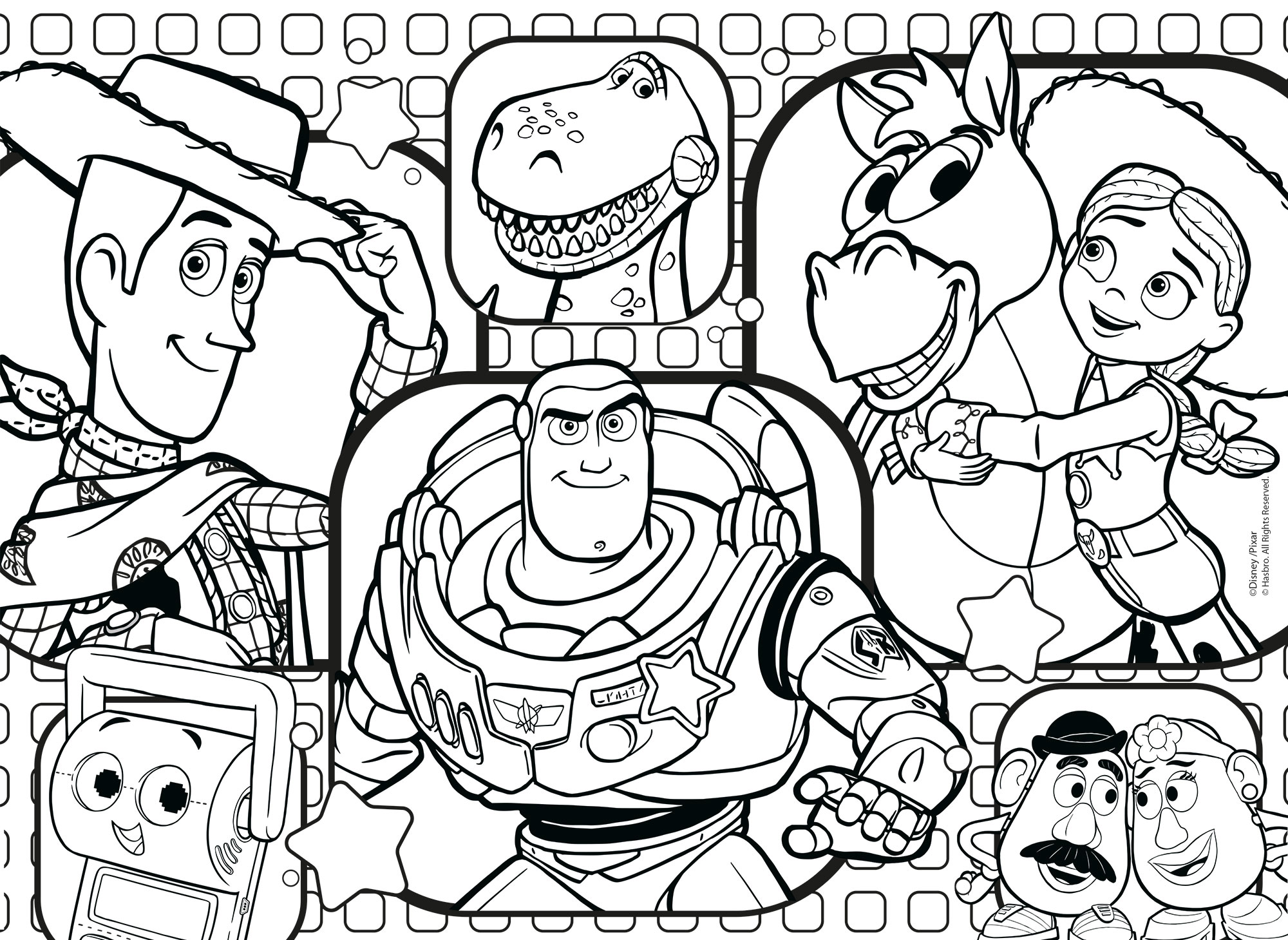 Lisciani Disney Toy Story Puzzle Maxifloor 4x48 da Colorare