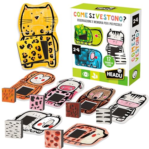 Headu Come si Vestono gioco memoria animali 2-4 anni