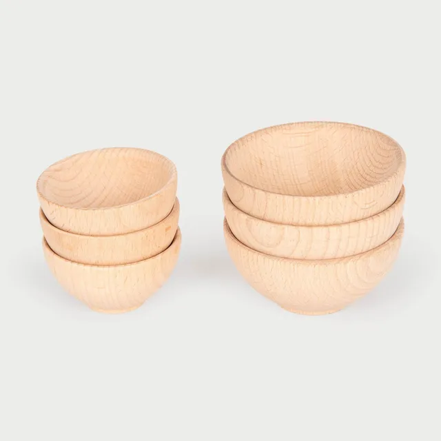 Tickit Natural World ciotole legno 3 pezzi heuristiche