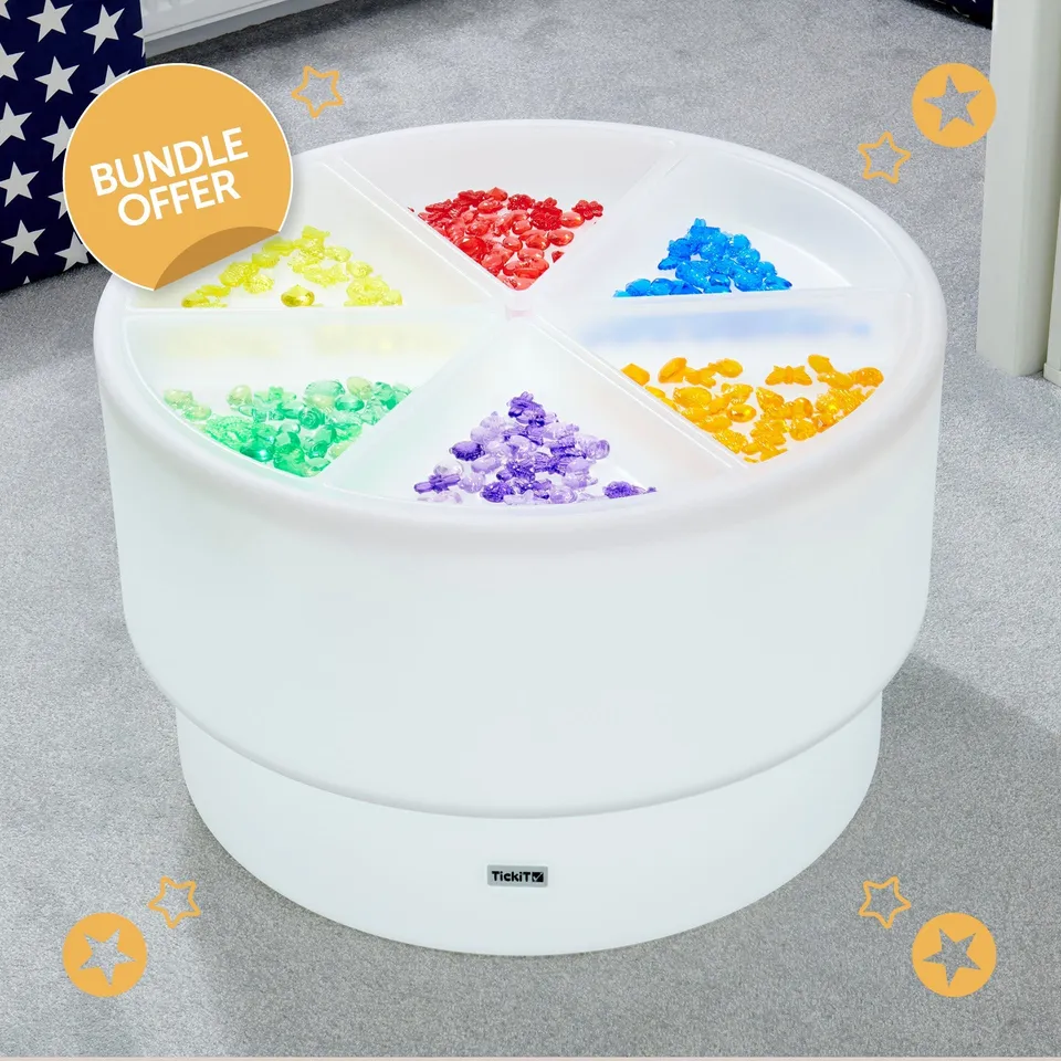 Tickit Sensory Mood Discovery Table tavolo luminoso con vassoi