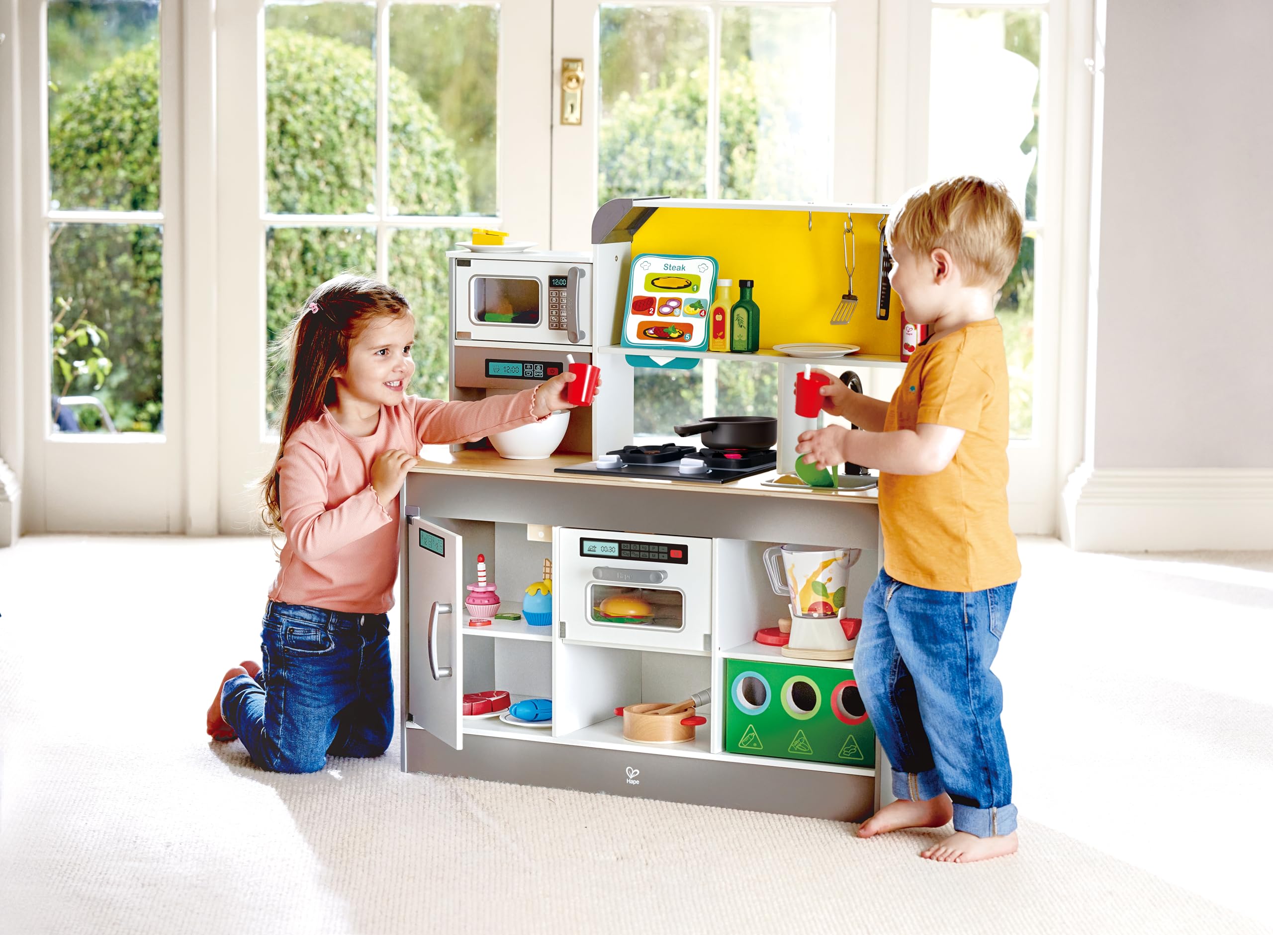 Hape Deluxe E3177 cucina gioco legno microonde