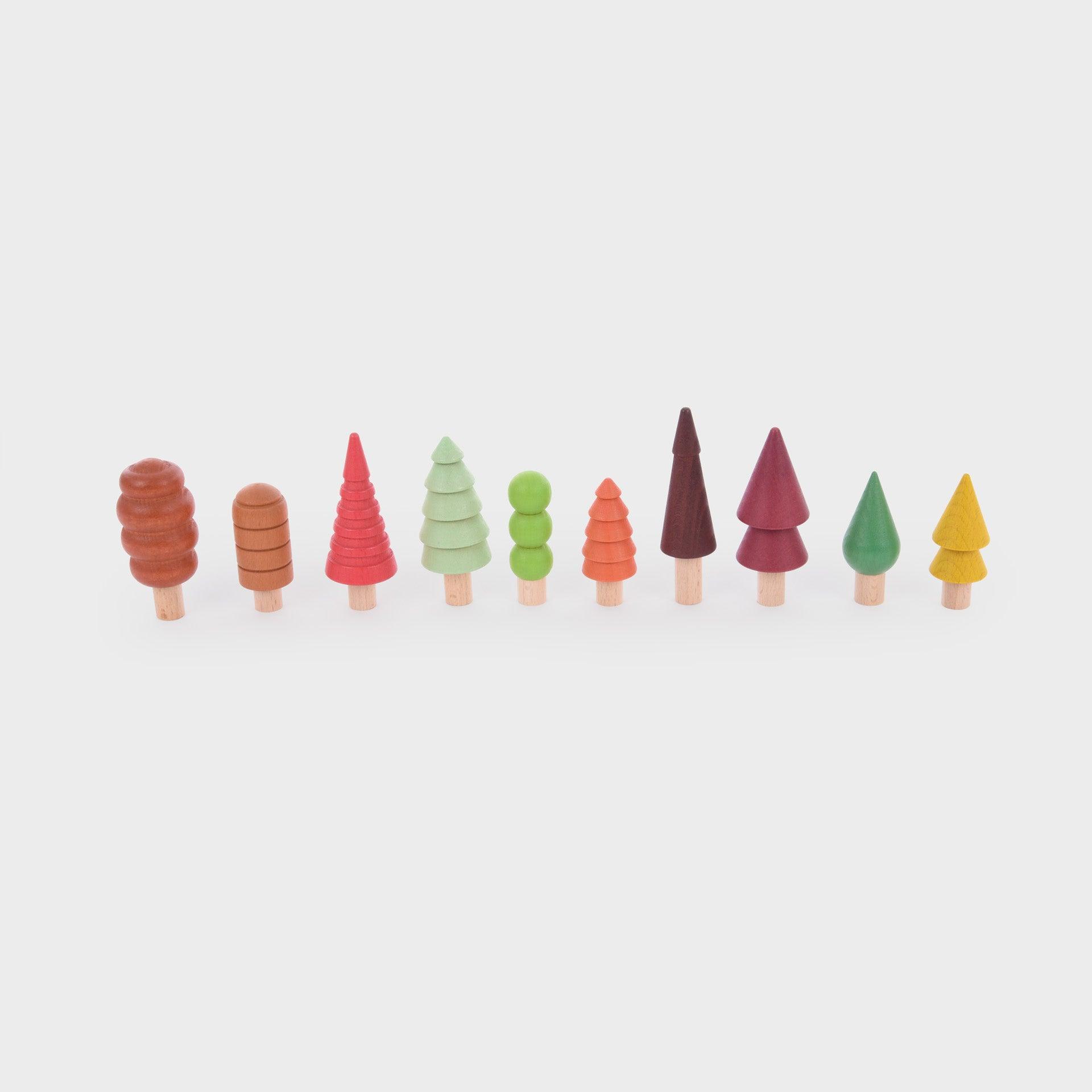 Tickit Seasonal Woodland alberi legno 10 pezzi stagioni