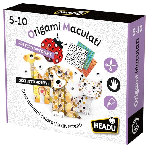 Headu Origami Maculati IT56963 kit creativo animali 4-8 anni