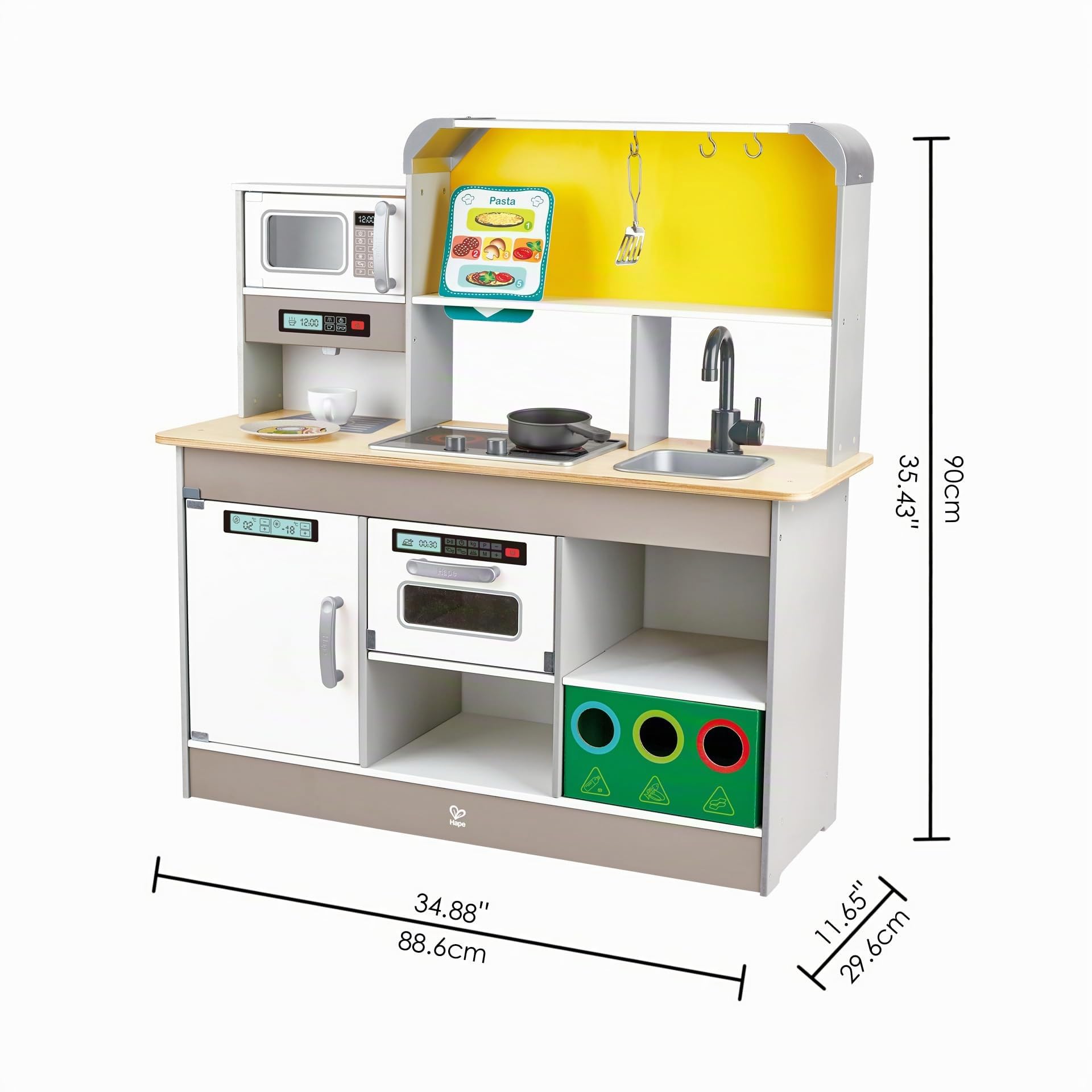 Hape Deluxe E3177 cucina gioco legno microonde