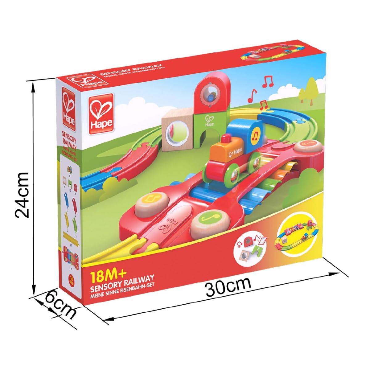 Hape pista treno musicale gioco legno sensoriale xilofono