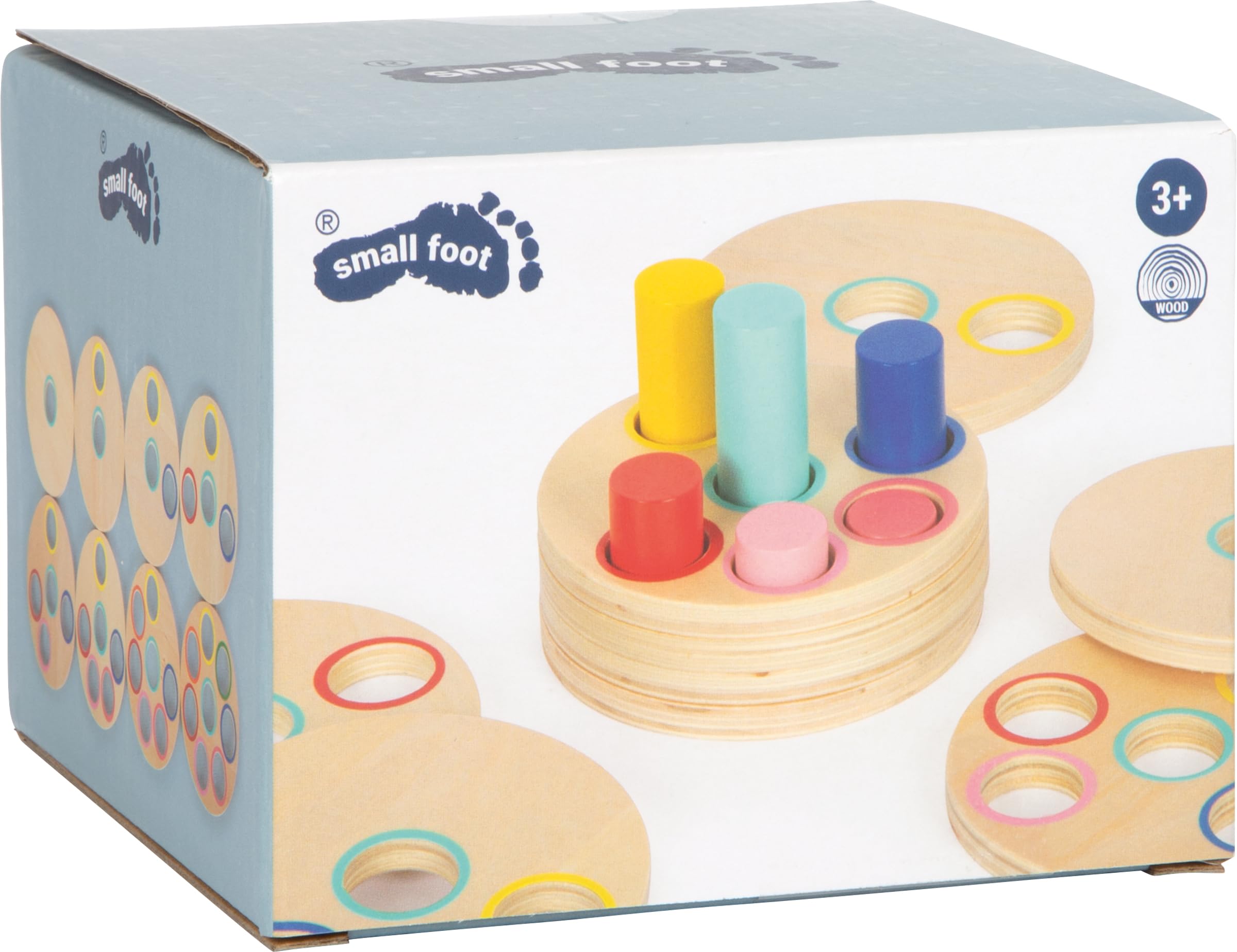 smallfoot 3386 puzzle logistecca legno gioco pensiero 8 dischi