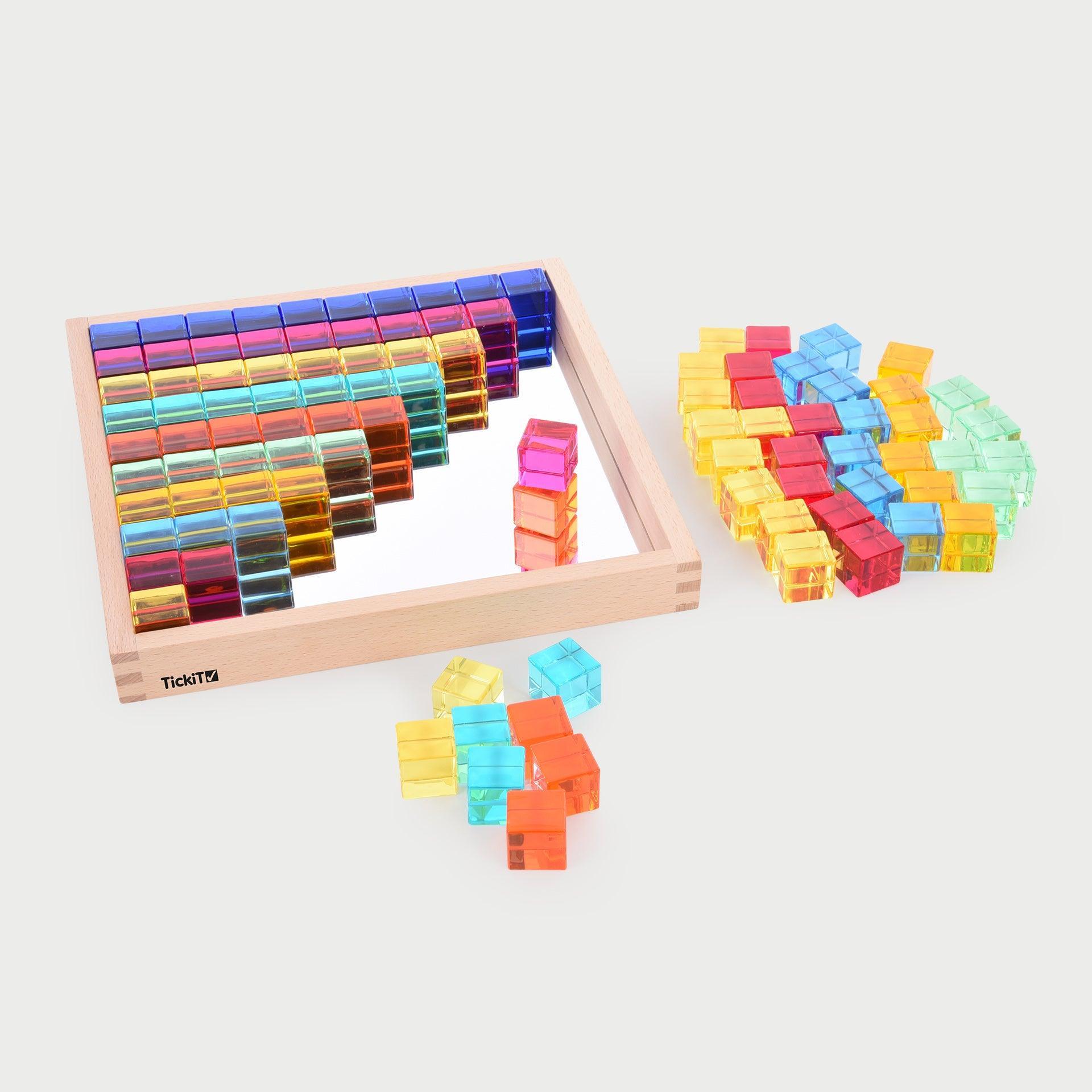 Tickit Gem Cube Mirror Tray cubetti 100 pezzi specchiato