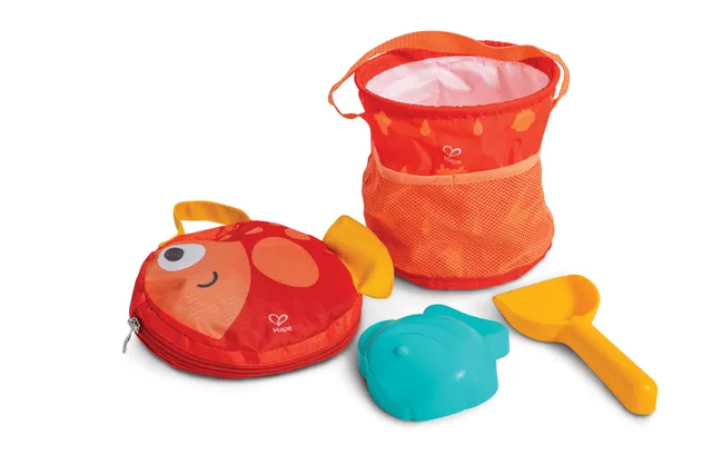Hape E4093 Set Mare Pieghevole secchiello borsa pesce