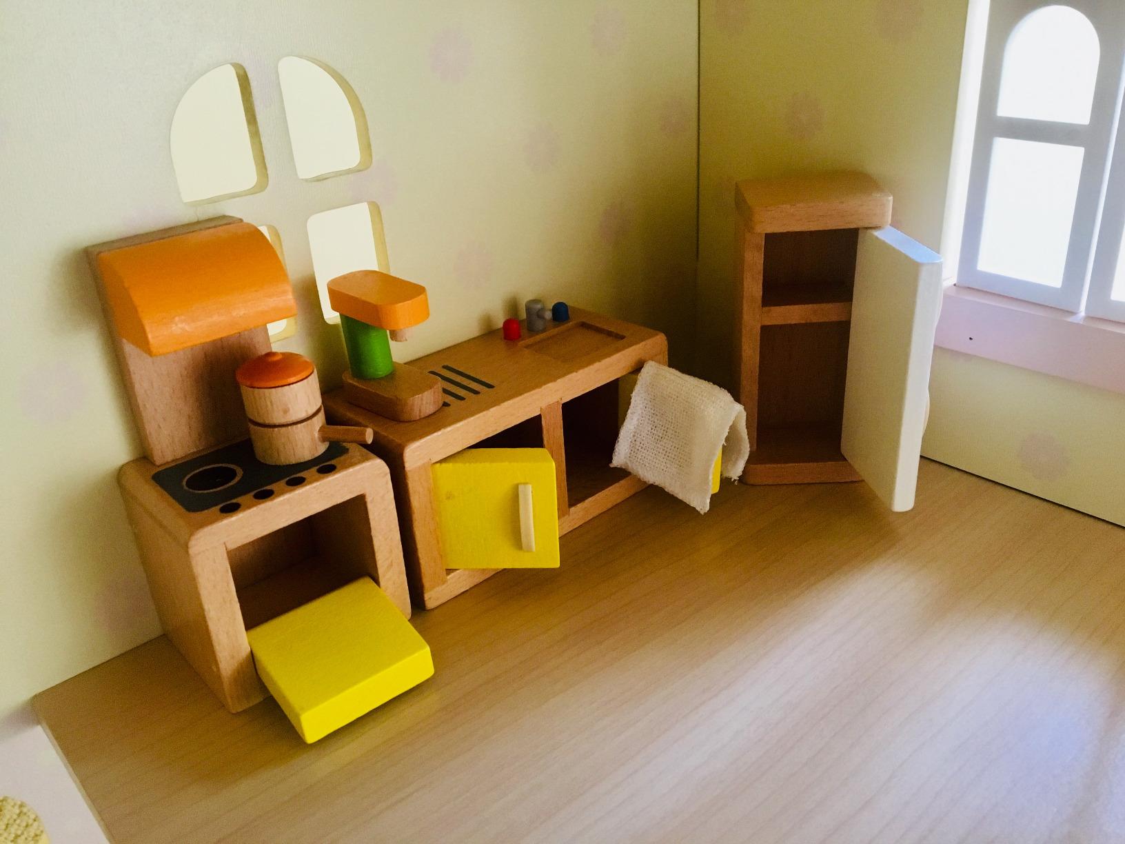 Hape Casa Bambole Cucina Mobili Legno con Accessori