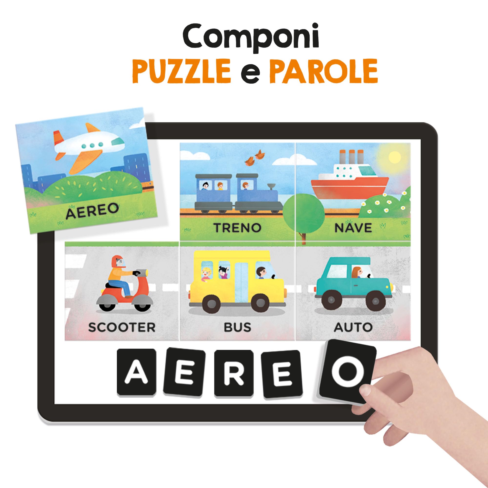 Headu Scrivo e Leggo lavagnetta magnetica 3-6 anni lettere