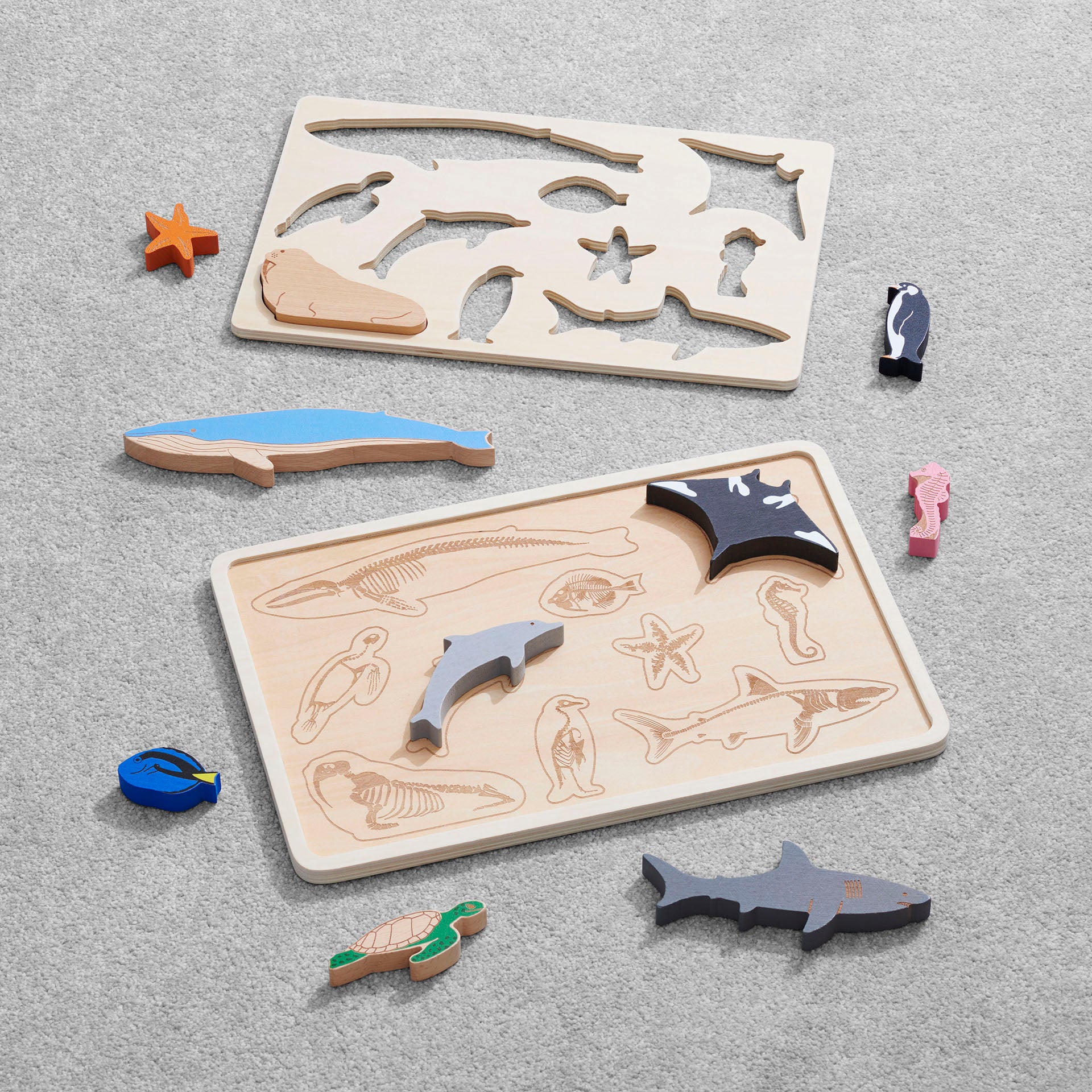 Tickit Ocean Animal Layer puzzle legno 9 animali oceano