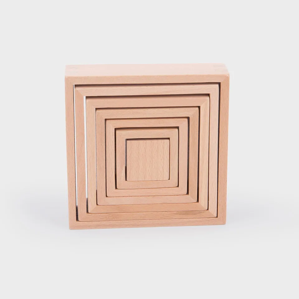 Tickit Natural Architect Squares cubi legno 7 pezzi