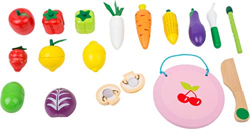 smallfoot 11224 Frutta e Verdura da Tagliare Legno 30 Pezzi