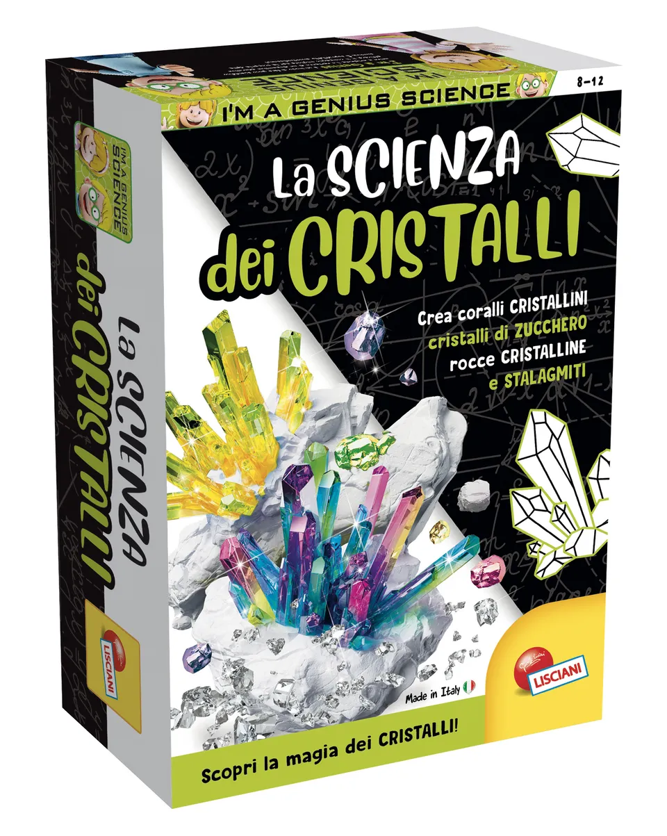 Lisciani I'm a Genius Scienza Pocket Cristalli kit cristalli colorati